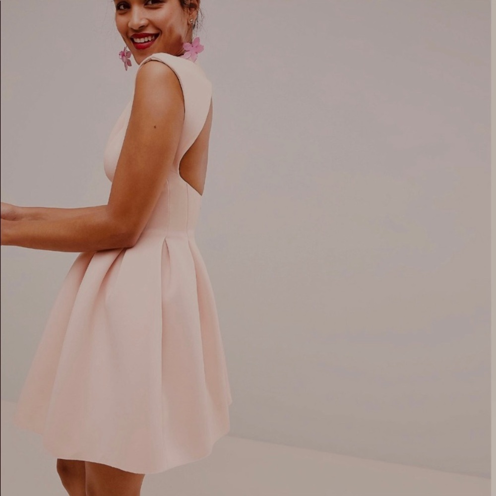 ASOS Mini Scuba Dress w/ Open Back Ballet Pink - Picture 9 of 15